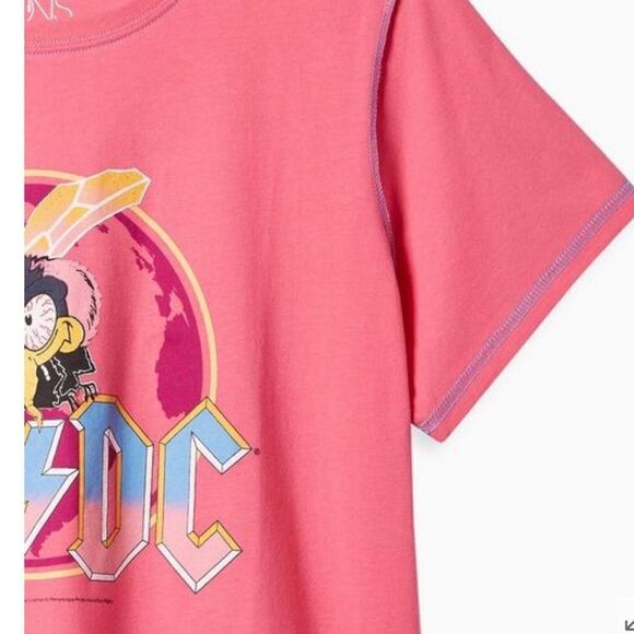 TORRID ACDC SLIM FIT SEAM TEE - COTTON PINK - Picture 2 of 6